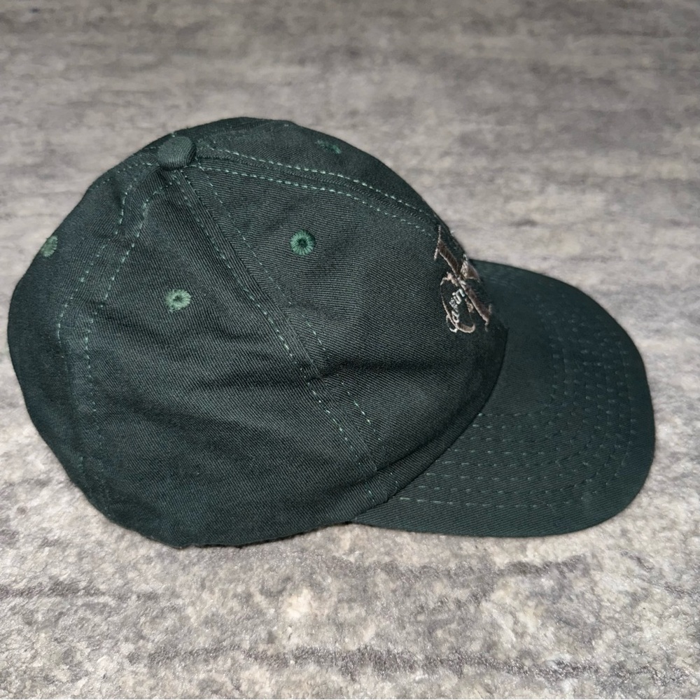 Vintage Calvin Klein Snapback Dad Hat Cap CK Logo Cotton Green Made in USA - Picture 2 of 7